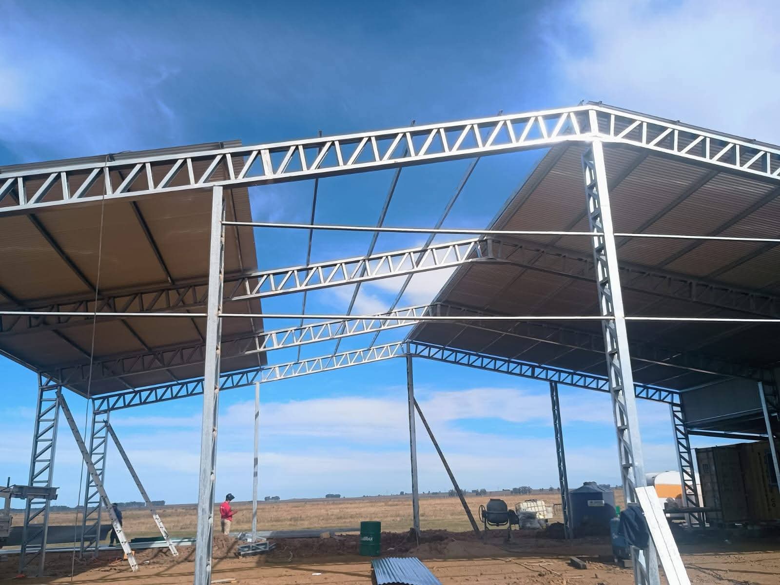 Galpón galvanizado terminado